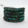 five layer stone bead beaded leather wrap bracelets
