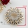 flower circle with rhinestone scarf brooch pin jewellery