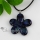flower fancy color with lines dichroic foil glass necklaces with pendants