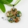 flower glitter millefiori murano lampwork italian handmade glass necklaces pendants jewelry