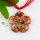 flower glitter millefiori murano lampwork italian handmade glass necklaces pendants jewelry