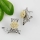 flower openwork plastic cement and crystal rhinestone earrings stud ear pins jewelry