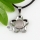 flower round quartz glass opal agate semi precious stone necklaces pendants