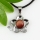 flower round quartz glass opal agate semi precious stone necklaces pendants