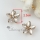 flower seawater rainbow abalone white oyster shell mother of pearl and crystal rhinestone stud earrings