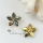 flower seawater rainbow abalone white oyster shell mother of pearl and crystal rhinestone stud earrings