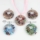 foil millefiori lampwork murano glass necklace pendant jewelry