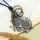 genuine leather antiquity silver openwork star pendant adjustable long necklaces
