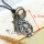 genuine leather antiquity silver round lady head pendant adjustable long necklaces