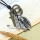 genuine leather antiquity silver skull pendant adjustable long necklaces