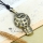 genuine leather antiquity silver umbrella motorbike pendant adjustable long necklaces