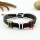 genuine leather charm wristbands toggle bracelets unisex