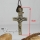 genuine leather copper cross interlock pendant adjustable long necklaces