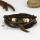 genuine leather multi layer wings charm wrap bracelets