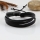 genuine leather multi layer wristbands adjustable drawstring bracelets unisex
