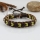 genuine leather waxed cotton cord woven wristbands adjustable drawstring rainbow bracelets unisex