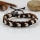 genuine leather waxed cotton cord woven wristbands adjustable drawstring rainbow bracelets unisex