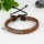 genuine leather woven drawstring wrap bracelets