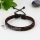 genuine leather woven drawstring wrap bracelets