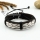 genuine leather woven wristbands adjustable drawstring bracelets unisex