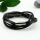 genuine leather wrap double layer wristbands bracelets unisex