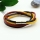 genuine leather wrap double layer wristbands rainbow bracelets unisex