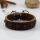 genuine leather wristbands adjustable cotton drawstring cross bracelets unisex