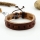 genuine leather wristbands adjustable drawstring bracelets unisex