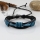 genuine leather wristbands adjustable drawstring cotton bracelets unisex