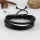 genuine leather wristbands adjustable drawstring multi layer bracelets unisex
