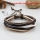 genuine leather wristbands adjustable drawstring multi layer bracelets unisex