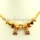 gold charms necklaces with european enamel big hole beads