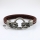 hand skull round snap wrap bracelets genuine leather