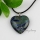 heart fancy color dichroic foil glass necklaces with pendants jewelry