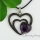heart glass opal tiger's-eye amethyst jade agate openwork necklaces with pendants