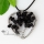 heart oblong round semi precious stone agate necklaces pendants jewelry