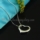 heart pendant 925 sterling silver plated necklaces jewelry