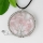 heart round semi precious stone rose quartz necklaces pendants
