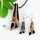 knife glitter lampwork murano italian venetian handmade glass pendants and earrings jewelry sets