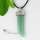 knife semi precious stone rose quartz glass opal tiger's-eye jasper jade necklaces pendants