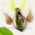 leaf glitter venetian murano glass pendants and earrings jewelry