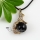 leopard ball turn tigereye rose quartz agate semi precious stone rhinestone necklaces pendants