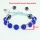light blue cord macrame disco glitter ball pave beads bracelets