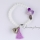 locket bracelet natural rough amethyst aromatherapy bracelets with tassel mala bracelet healing crystal jewelry yoga jewelry