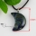 moon fancy color dichroic foil glass necklaces with pendants silver plated