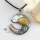 moon white rainbow abalone pink yellow seashell mother of pearl oyster sea shell pendant necklaces