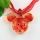 mouse with flowers inside lampwork glass necklaces pendants