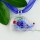 murano glass necklaces hedgehog flowers inside lampwork pendants necklaces with pendants