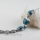 new round semi precious stone agate turquoise charm toggle bracelets jewelry