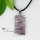 oblong semi precious stone rose quartz amethyst tiger's-eye agate necklaces pendants